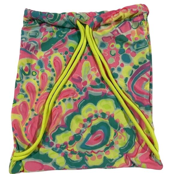 Lilly Pulitzer Drawstring Backpack in a Vibrant Floral Print - Picture 2 of 5